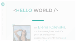 Desktop Screenshot of elenakolevska.com
